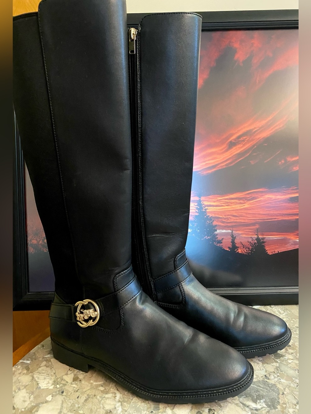Coach Farrah riding boots,